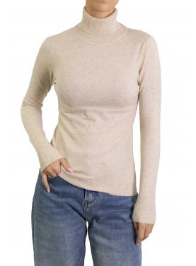 Maglia collo alto tinta unita 